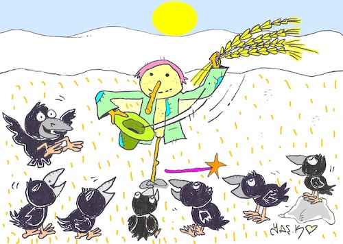 Cartoon: final harvest (medium) by yasar kemal turan tagged final,harvest
