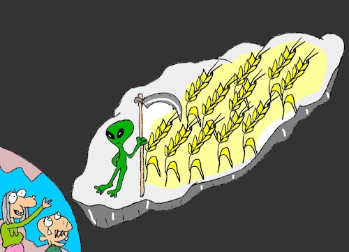 Cartoon: first harvest (medium) by yasar kemal turan tagged first,harvest