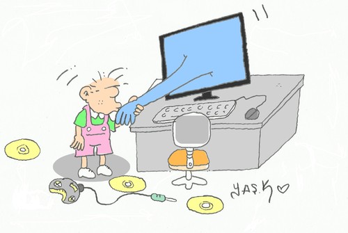 Cartoon: holidays and child (medium) by yasar kemal turan tagged holidays,and,child