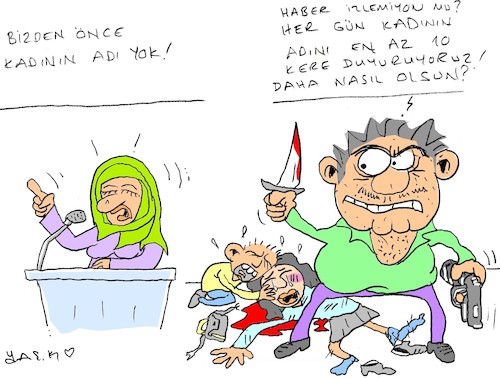Cartoon: KADIN (medium) by yasar kemal turan tagged kadin