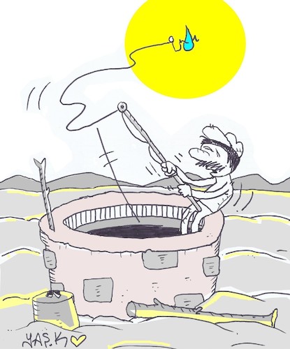 Cartoon: last drop (medium) by yasar kemal turan tagged last,drop