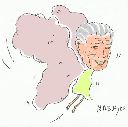 Cartoon: Nelson Mandela (medium) by yasar kemal turan tagged nelson,mandela