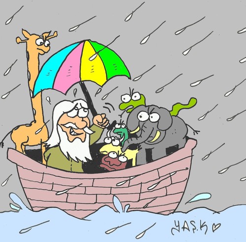 Cartoon: Noah (medium) by yasar kemal turan tagged noah