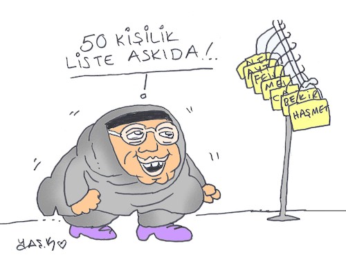 Cartoon: death list (medium) by yasar kemal turan tagged noyan