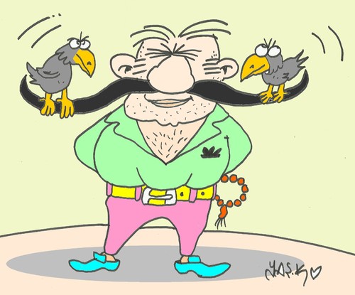 Cartoon: pala-mustache (medium) by yasar kemal turan tagged mustache,pala