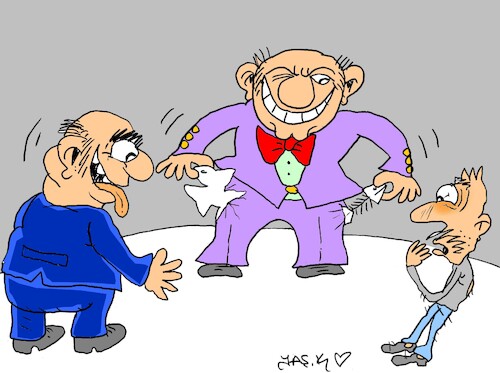 Cartoon: robbery scheme (medium) by yasar kemal turan tagged robbery,scheme