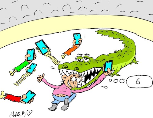 Cartoon: selfi (medium) by yasar kemal turan tagged selfi