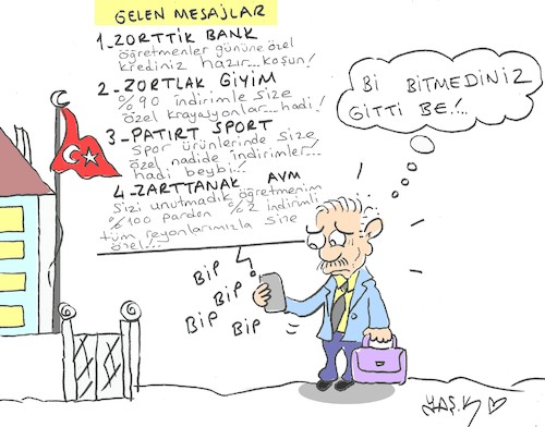 Cartoon: Teachers Day (medium) by yasar kemal turan tagged teachers,day