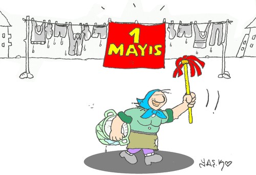 Cartoon: the laboring woman (medium) by yasar kemal turan tagged the,laboring,woman