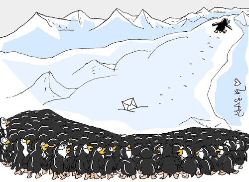 Cartoon: walking towards love (medium) by yasar kemal turan tagged walking,towards,love