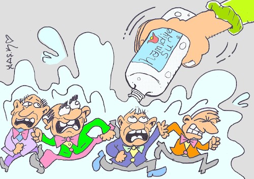 Cartoon: water and politicians (medium) by yasar kemal turan tagged water,and,politicians