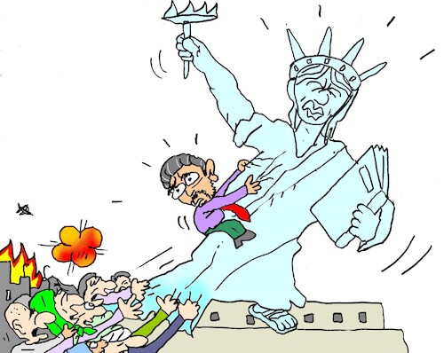 Cartoon: Zohran Mamdani (medium) by yasar kemal turan tagged zohran,mamdani