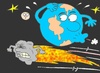 Cartoon: Aphosis 2011- 2028-2036 (small) by yasar kemal turan tagged aphosis,meteorite,world