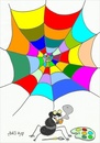 Cartoon: artist-colors (small) by yasar kemal turan tagged artist spider network colors