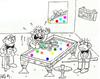 Cartoon: billiards (small) by yasar kemal turan tagged billiards