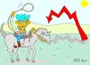 Cartoon: crisis (small) by yasar kemal turan tagged crisis finance economy america us flag cowboyhorse barak obama