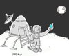 Cartoon: first step selfie (small) by yasar kemal turan tagged first,step,selfie