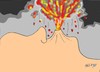 Cartoon: Grimsvötn volcano (small) by yasar kemal turan tagged grimsvötn volcano space world europe iceland disaster