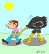 Cartoon: mobile love (small) by yasar kemal turan tagged mobile,love,ostrich