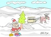 Cartoon: need (small) by yasar kemal turan tagged need,father,christmas,toilet