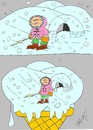 Cartoon: poles (small) by yasar kemal turan tagged eskimo poles ice cream snow type cold