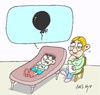 Cartoon: problem (small) by yasar kemal turan tagged problem,child,love,balloon,black,psychiatry,psychology