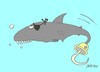 Cartoon: shark (small) by yasar kemal turan tagged pirate shark sea
