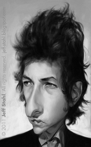 Cartoon: Bob Dylan (medium) by Jeff Stahl tagged bob,dylan,caricature,stahl,illustration,freelance
