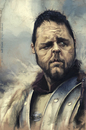Cartoon: Russell Crowe (small) by Jeff Stahl tagged russell,crowe,maximus,gladiator,ridley,scott,caricature,illustration,jeff,stahl,digital,painting,freelance,cambrai,nord,lille