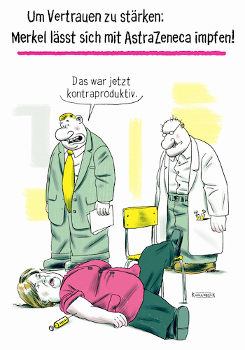 Cartoon: Merkel Impfung (medium) by Thomas Kuhlenbeck tagged corona,virus,astrazeneca,impfstoff,impfen,impfung,angela,merkel,bundeskanzlerin,vertrauen,schaffen,stärken,erhöhen,arzt,gesundheit,medizin,corona,virus,astrazeneca,impfstoff,impfen,impfung,angela,merkel,bundeskanzlerin,vertrauen,schaffen,stärken,erhöhen,arzt,gesundheit,medizin