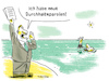 Cartoon: Durchhalteparolen (small) by Thomas Kuhlenbeck tagged durchhalteparole,durchhalteparolen,ertrinken,ertrinkender,hilfe,hilferuf,durchhalten