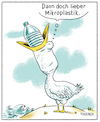 Cartoon: Mikroplastik (small) by Thomas Kuhlenbeck tagged umwelt,meer,tier,tiere,vogel,plastik,mikroplastik,wasser,verschmutzung,umweltverschmutzung,weltmeere,nahrung,essen,nahrungskette