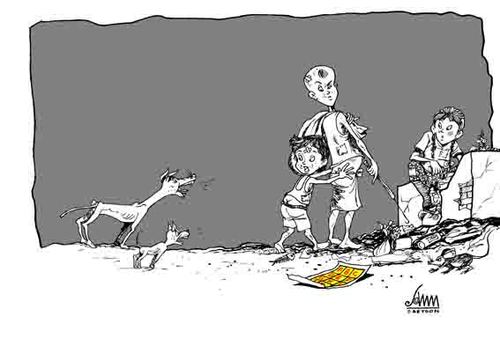 Cartoon: Proletariat (medium) by aungminmin tagged cartoon,children,proletariat,street,people