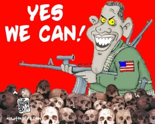Cartoon: yes they can (medium) by nwdsilva tagged usa,war,obama