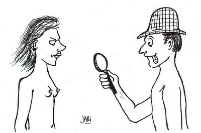 Cartoon: Small things (medium) by Jani The Rock tagged sherlock,boobs,tits,tisu