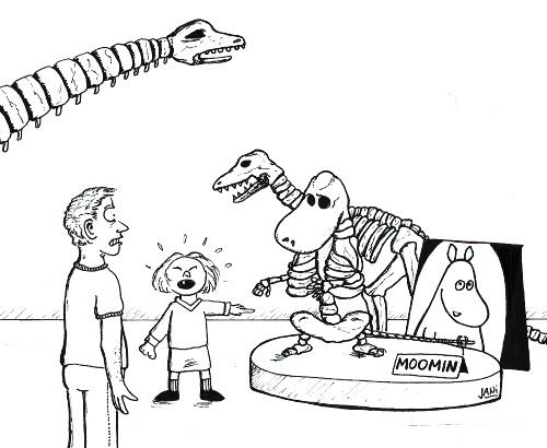 Cartoon: The awful truth (medium) by Jani The Rock tagged moomin,skeleton