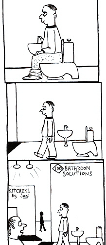 Cartoon: When you gotta go (medium) by Jani The Rock tagged bathroom,shit,toilet,wc