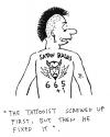 Cartoon: Plus one (small) by Jani The Rock tagged tattoo,satan,666