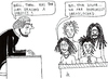 Cartoon: The jury (small) by Jani The Rock tagged jury,trial,judge,dreadlocks,reggae