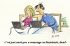 Cartoon: facebook (small) by Zvonko tagged facebook spouses loneliness