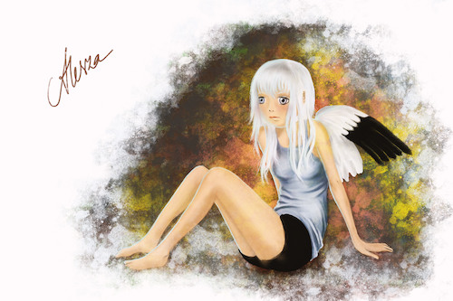 Cartoon: Alesza (medium) by alesza tagged digital,painting,illustration,art,artwork,manga,character,girl