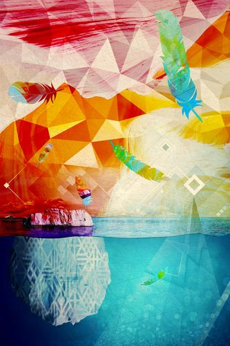 Cartoon: Weightless (medium) by alesza tagged taketencontest,adobe,adobestock,photomanipulation,abstract,weightless,colorful,colourful,collage,design,graphic