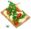 Cartoon: Focaccia (small) by alesza tagged focaccia,food,painting,illustration,ipadart,procreate,digitalart,tomate,salad,pizza