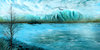 Cartoon: Tranquility (small) by alesza tagged digital,painting,nature,landscape,blue,water,river,sea,lake,ocean,moutain,tree,cold,relfection,clouds