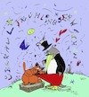 Cartoon: Frühlingserwachen (small) by Jean Genie tagged fruehling,gefuehle,triebe,pinguin,katze,sex,liebe,partnerschaft,beziehung,tiere