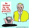 Cartoon: God visits the Pope (small) by Fusca tagged religion,lulism,bolivarianism,maoism