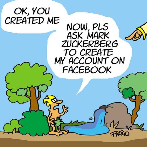 Cartoon: Facebook (medium) by fragocomics tagged zuckerbook,facebook,internet,kommunikation,social network,netzwerk,soziales netzwerk,freunde,gott,mark zuckerberg,freundschaft,social,network,soziales,mark,zuckerberg