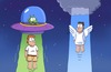 Cartoon: alien abduction (small) by ChristianP tagged alien,abduction