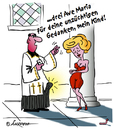Cartoon: Die Gedanken sind frei... (small) by rpeter tagged kirche,mann,frau,sex,priester,katholisch