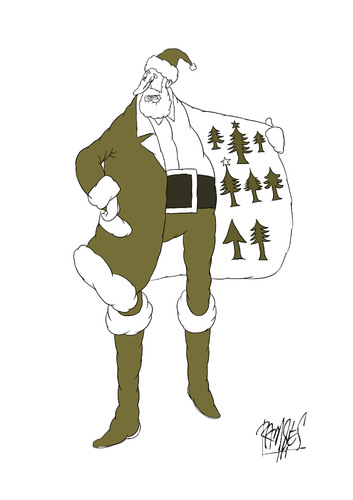 Cartoon: Santa Salesman! (medium) by Ramses tagged santaclaus,christmas,holydays,freetime,joy